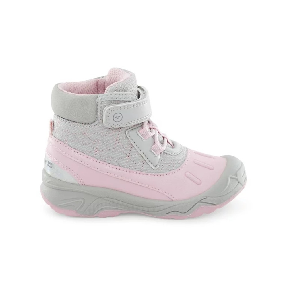 Stride rite wide width Pink waterproof sneaker boots